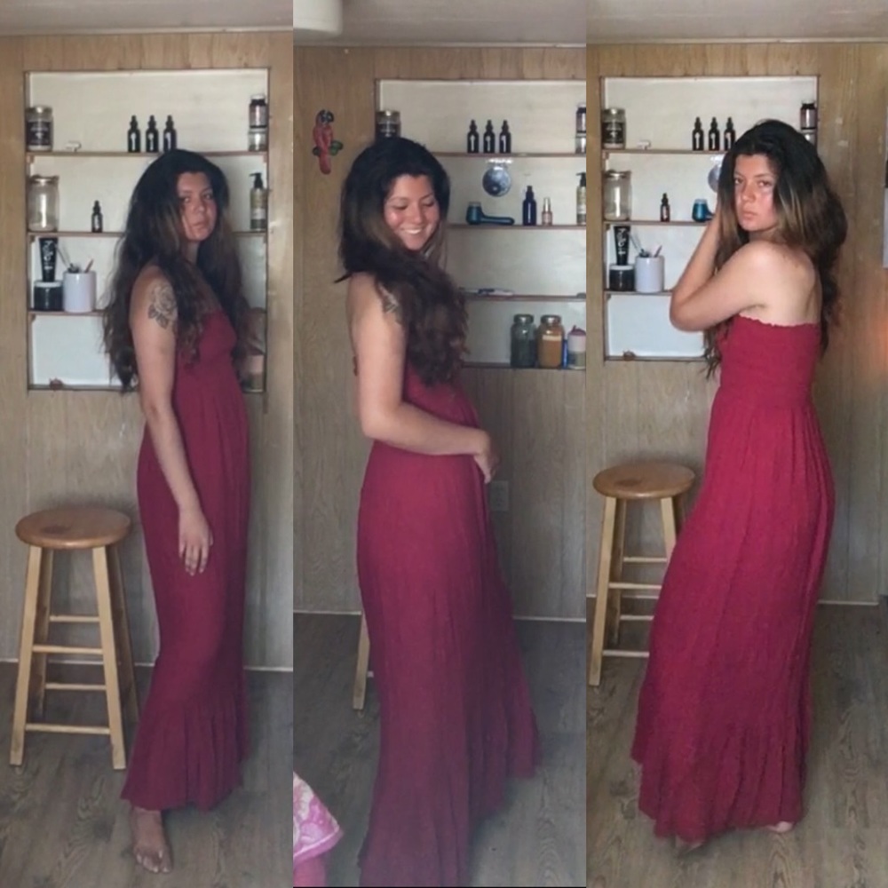 Miss Avenue strapless dress